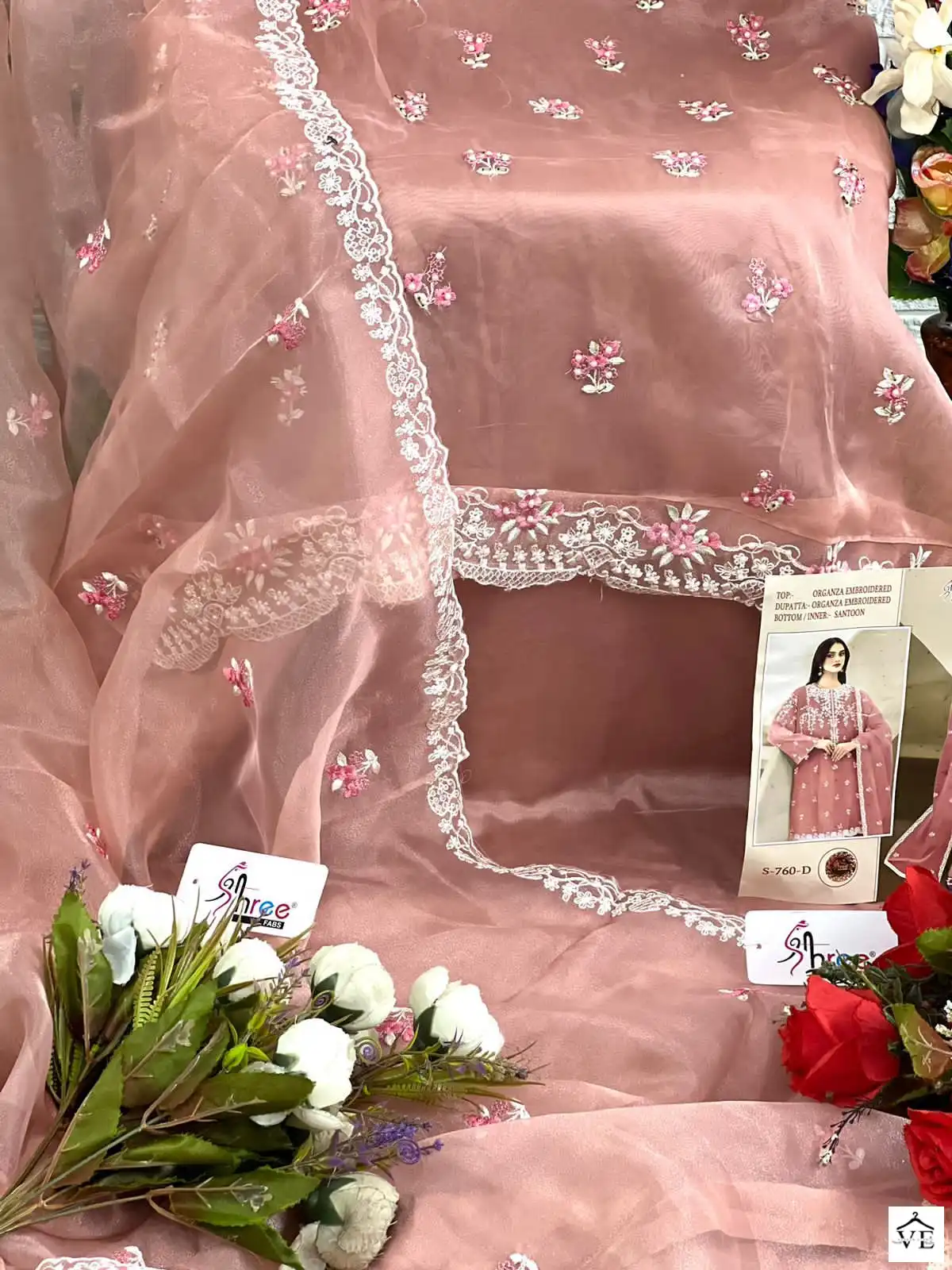 Shree Fabs S-760 Organza Wholesale Pakistani Suit Catalog — Wholesale Salwar Suits, MPA wholesale from Surat - Gallery Image 12