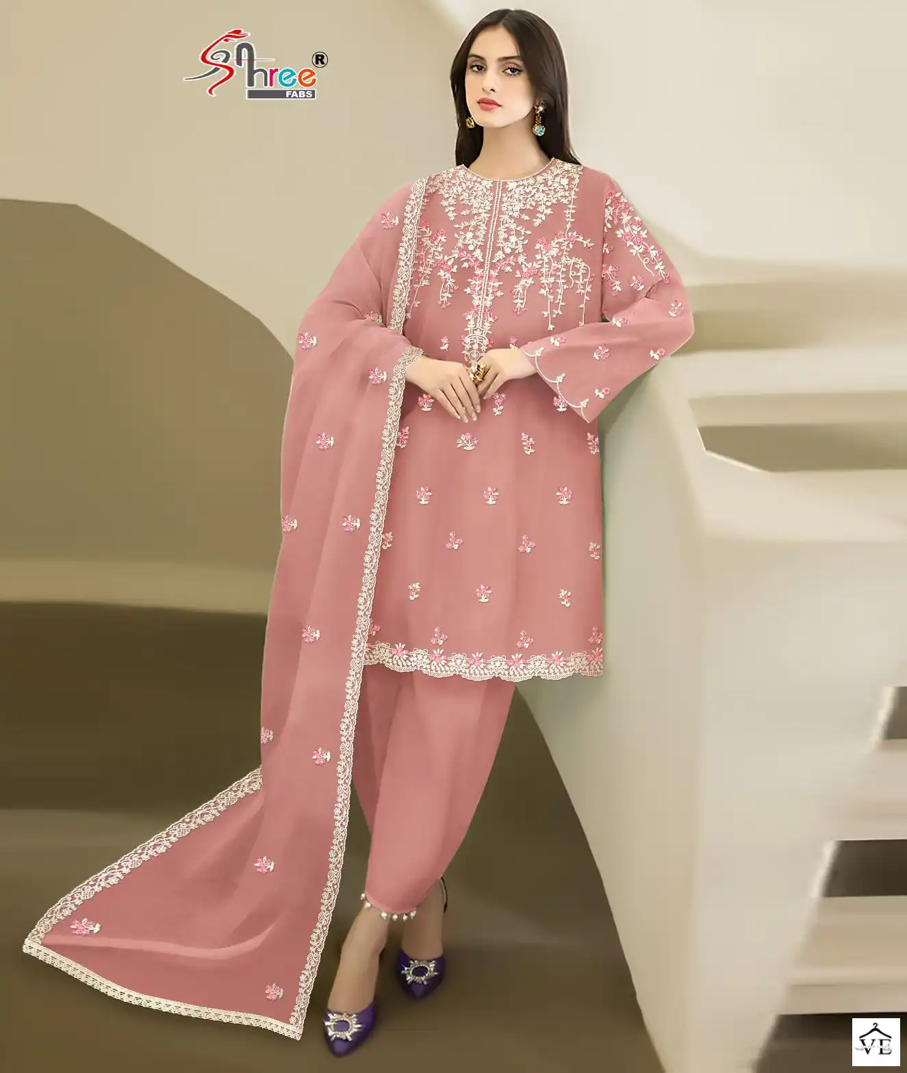 Shree Fabs S-760 Organza Wholesale Pakistani Suit Catalog — Wholesale Salwar Suits, MPA wholesale from Surat — view 1