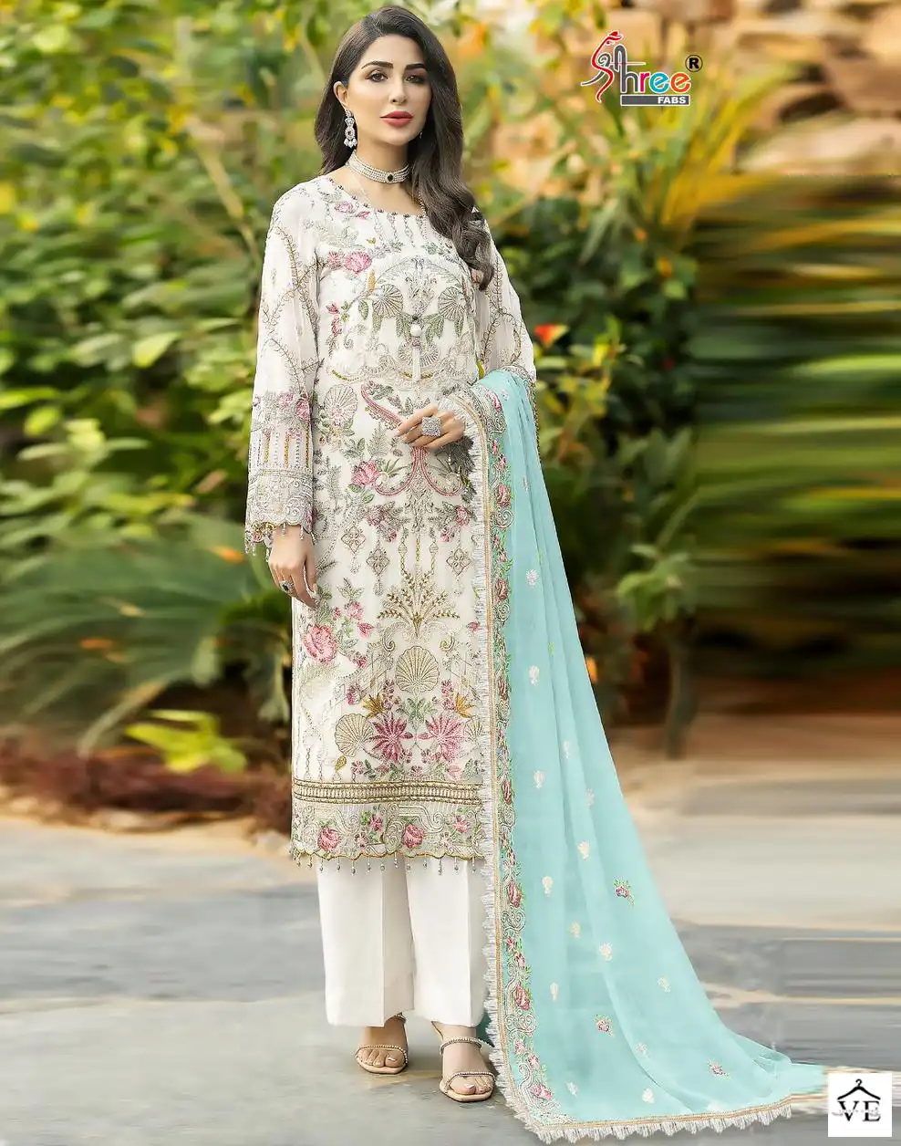 Shree Fab S 829 Georgette Wholesale Pakistani Salwar Suit Catalog — Wholesale Salwar Suits, MPA wholesale from Surat — view 1