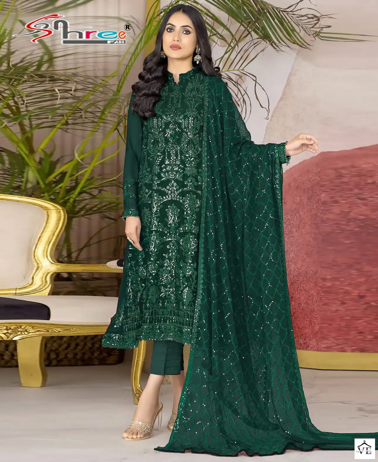Shree Fabs S 841 Georgette Wholesale Designer Pakistani Salwar Suit Catalog — Wholesale Salwar Suits, MPA wholesale from Surat — view 1