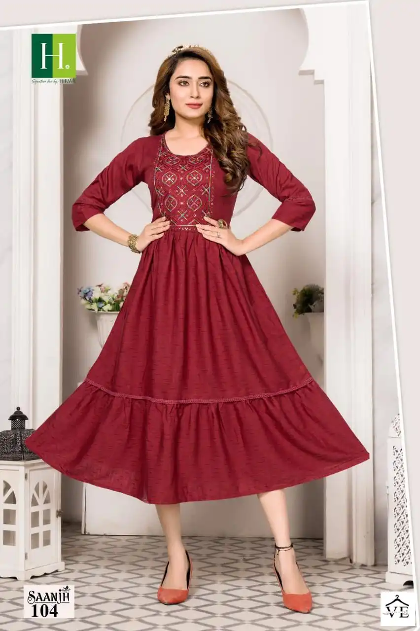 Hirwa Saanjh Rayon Wholesale Gowns Catalog — Gown, MPA wholesale from Surat — view 2