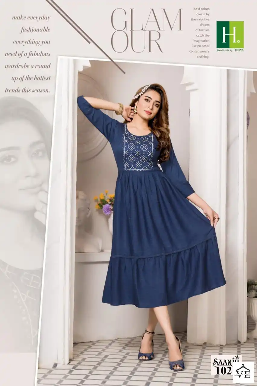 Hirwa Saanjh Rayon Wholesale Gowns Catalog — Gown, MPA wholesale from Surat — view 6