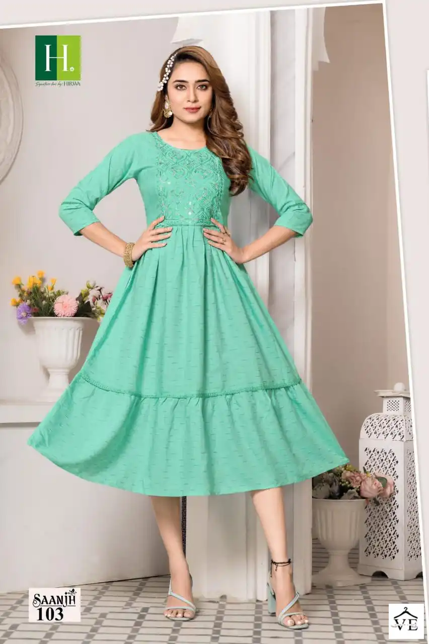Hirwa Saanjh Rayon Wholesale Gowns Catalog — Gown, MPA wholesale from Surat — view 7