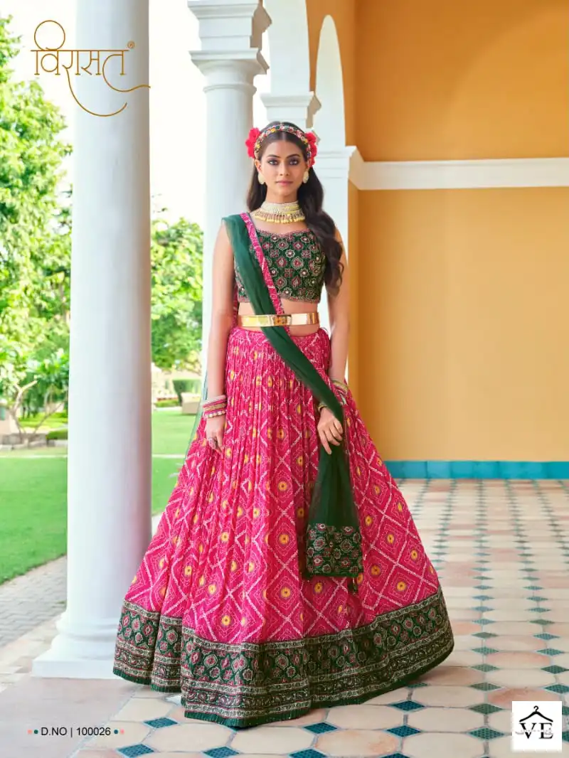 Virasat Saanvi Chinon Wholesale Designer Readymade Lehenga Catalog — Wholesale Lehenga, MPA wholesale from Surat - Gallery Image 2