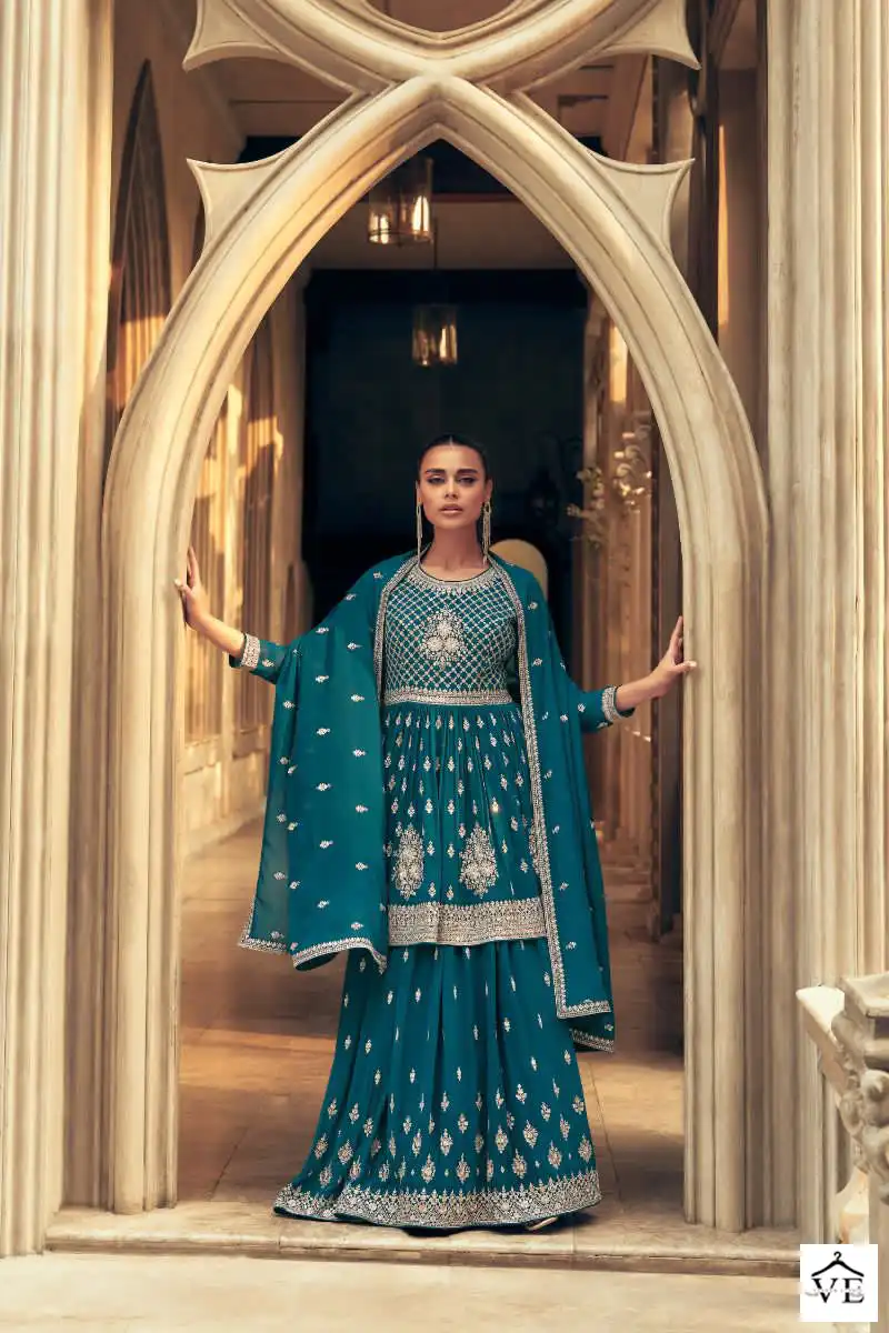 Aashirwad Sadaf Real Georgette Wholesale Readymade Suits Catalog — Wholesale Salwar Suits, Aashirwad Creation wholesale from Surat - Gallery Image 5