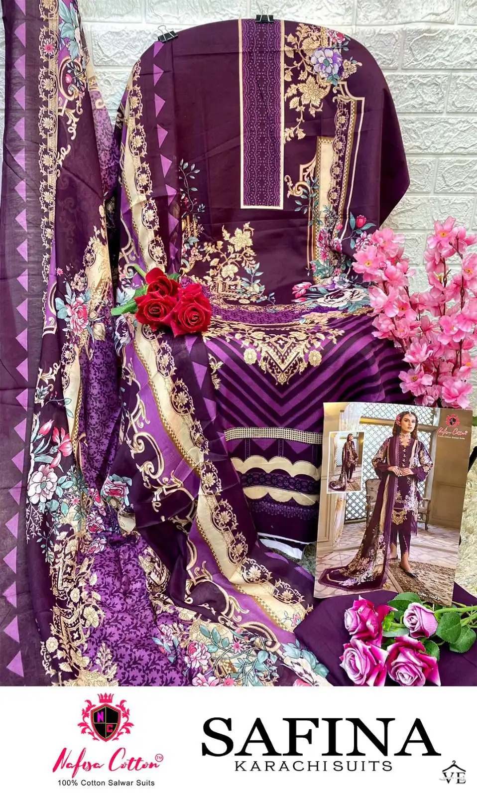 Nafisha Safina Pure Soft Cotton Wholesale Pakistani Suit Catalog — Wholesale Salwar Suits, MPA wholesale from Surat - Gallery Image 11