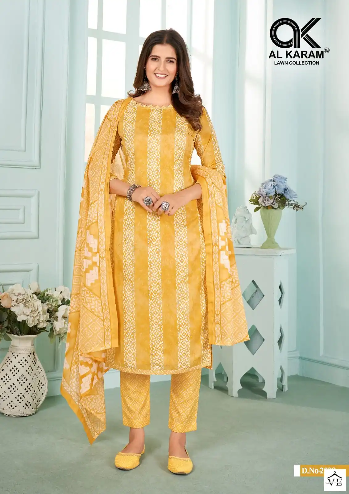Al Karam Sahiba Vol 2 Cotton Wholesale Pakistani Salwar Suit Catalog — Wholesale Salwar Suits, Alkaram wholesale from Surat - Gallery Image 7