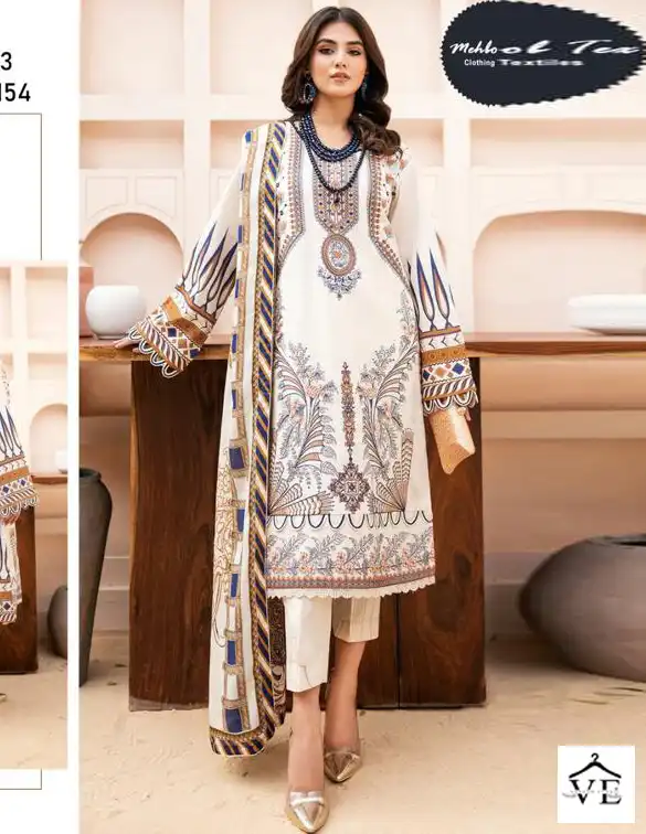 Mehboob Tex 1154 Cotton Wholesale Pakistani Suit — Wholesale Salwar Suits, MPA wholesale from Surat — view 1