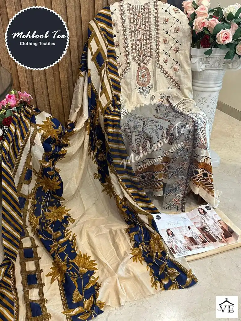 Mehboob Tex 1154 Cotton Wholesale Pakistani Suit — Wholesale Salwar Suits, MPA wholesale from Surat - Gallery Image 4