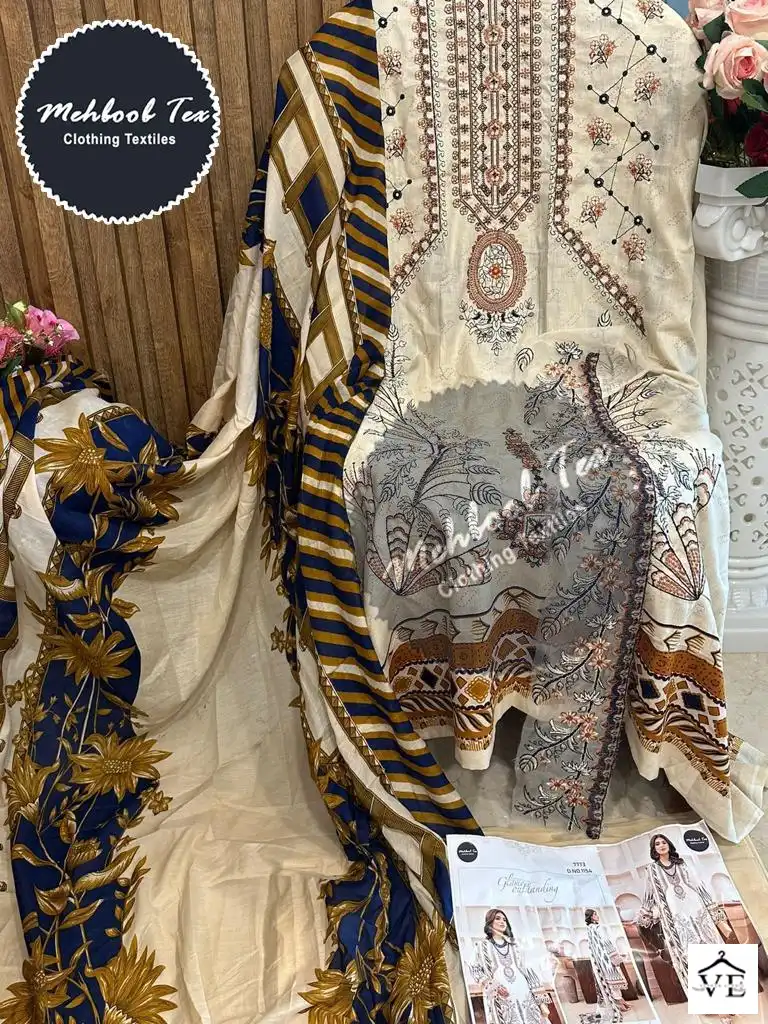 Mehboob Tex 1154 Cotton Wholesale Pakistani Suit — Wholesale Salwar Suits, MPA wholesale from Surat - Gallery Image 7