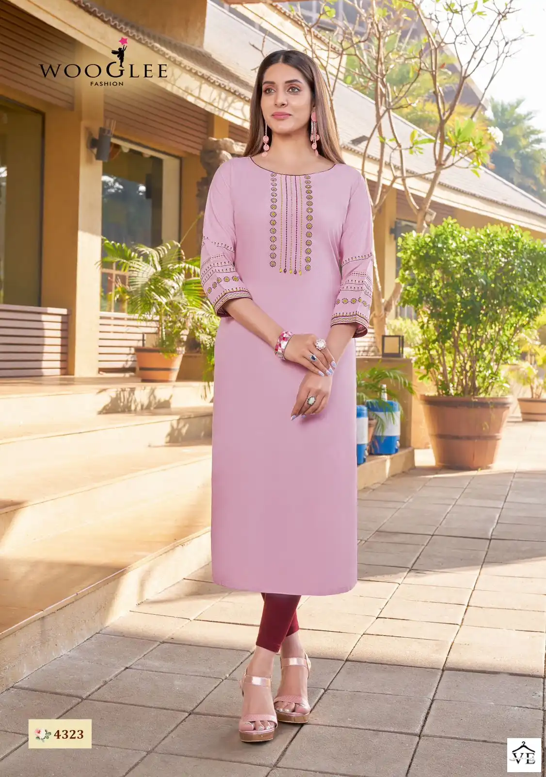 Wooglee Sakshi Vol 4 Rayon Weaving Wholesale Kurtis Catalog — Wholesale Kurtis, MPA wholesale from Surat - Gallery Image 5