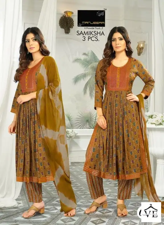 Manjeera Samiksha Rayon Wholesale Readymade Salwar Suit Catalog — Wholesale Salwar Suits, MPA wholesale from Surat - Gallery Image 2