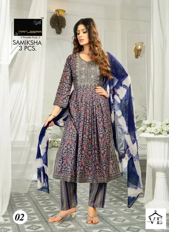 Manjeera Samiksha Rayon Wholesale Readymade Salwar Suit Catalog — Wholesale Salwar Suits, MPA wholesale from Surat - Gallery Image 3