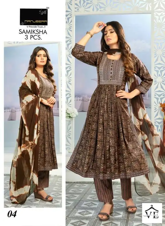Manjeera Samiksha Rayon Wholesale Readymade Salwar Suit Catalog — Wholesale Salwar Suits, MPA wholesale from Surat - Gallery Image 5
