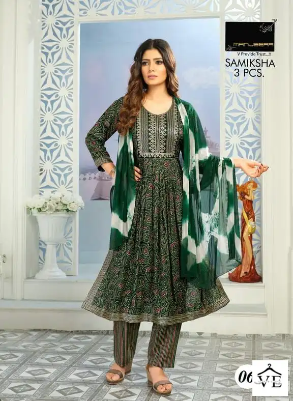 Manjeera Samiksha Rayon Wholesale Readymade Salwar Suit Catalog — Wholesale Salwar Suits, MPA wholesale from Surat - Gallery Image 6