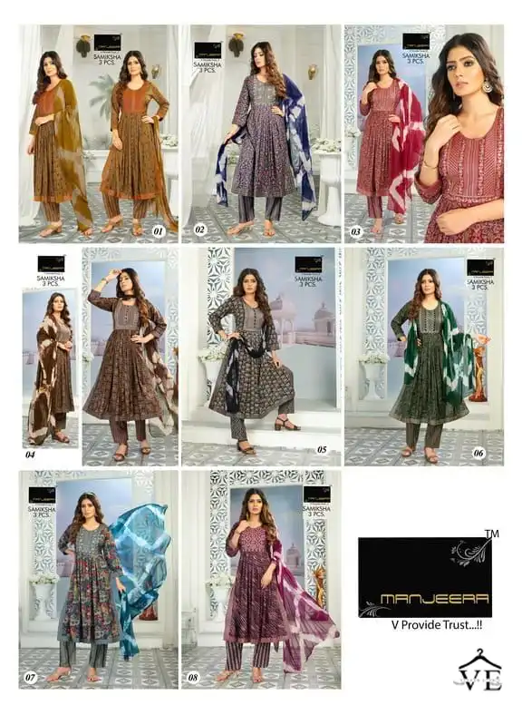 Manjeera Samiksha Rayon Wholesale Readymade Salwar Suit Catalog — Wholesale Salwar Suits, MPA wholesale from Surat — view 7