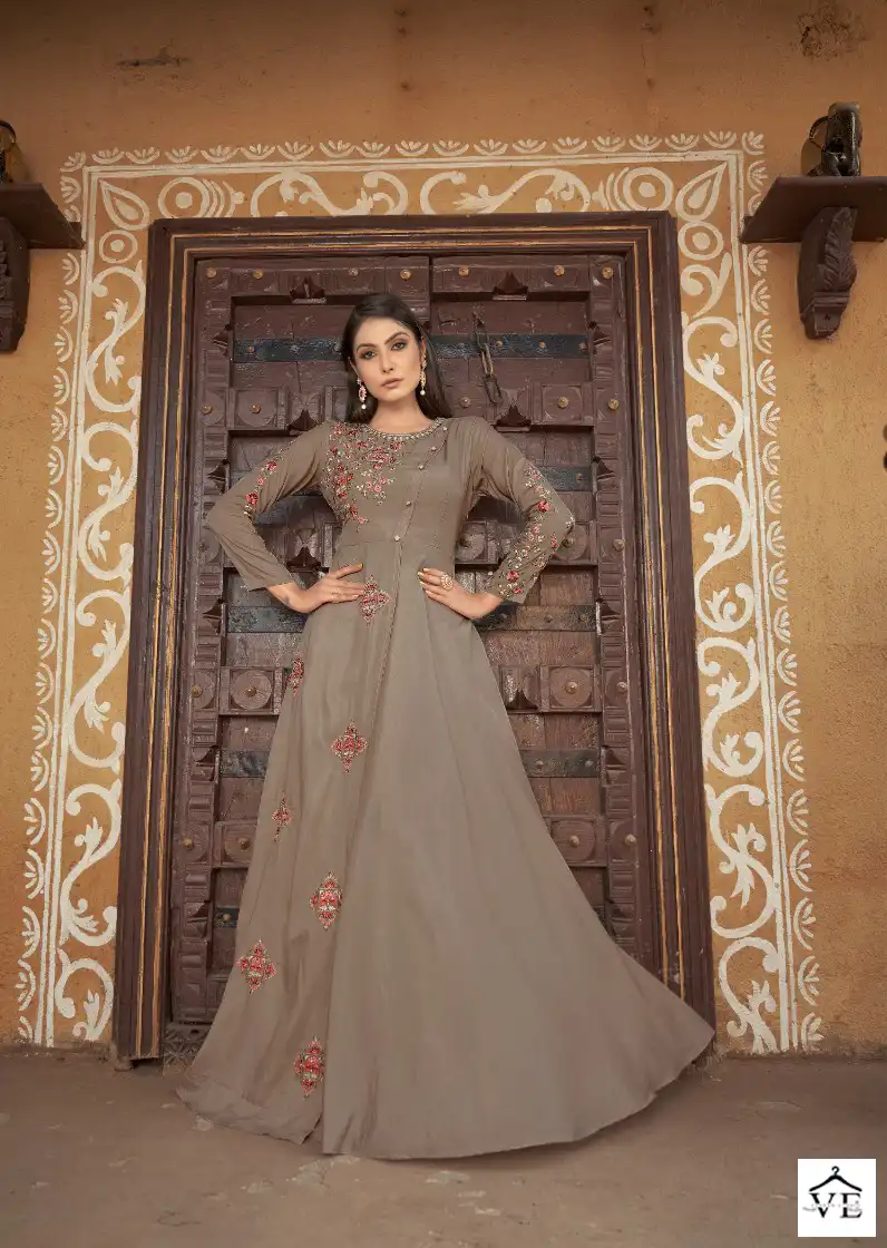 Vardan Designer Sara Vol-1 Heavy Muslin Wholesale Gown Catalog — Wholesale Kurtis, MPA wholesale from Surat - Gallery Image 2
