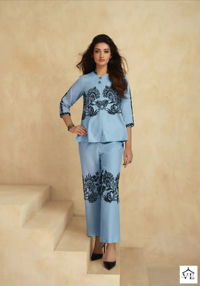 Vamika Nx Sarra Heavy Rayon Wholesale Co-Ord Set Catalog — Wholesale Kurtis, MPA wholesale from Surat — view 5