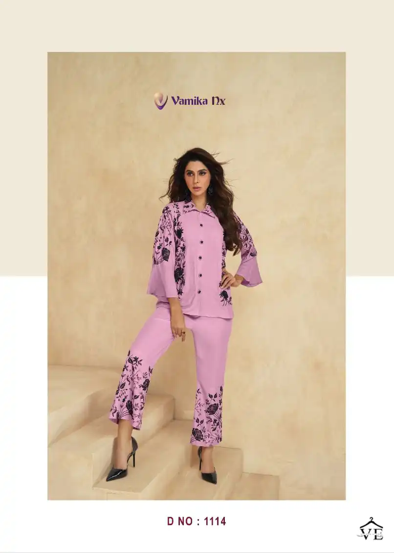 Vamika Nx Sarra Heavy Rayon Wholesale Co-Ord Set Catalog — Wholesale Kurtis, MPA wholesale from Surat — view 6
