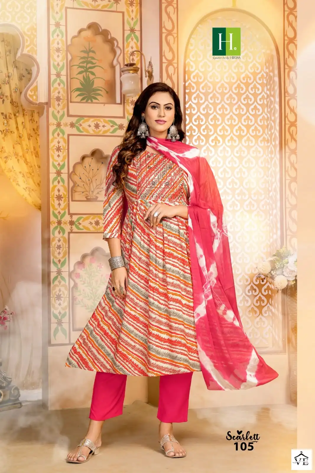 Hirwa Scarleltt Heavy Rayon Wholesale Readymade Suits Catalog — Wholesale Salwar Suits, MPA wholesale from Surat - Gallery Image 2