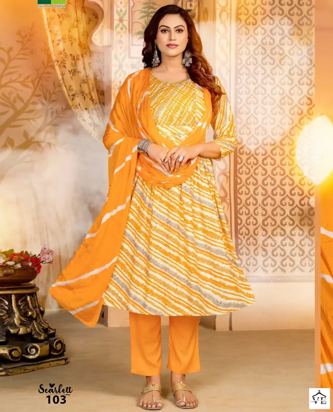 Hirwa Scarleltt Heavy Rayon Wholesale Readymade Suits Catalog — Wholesale Salwar Suits, MPA wholesale from Surat — view 1