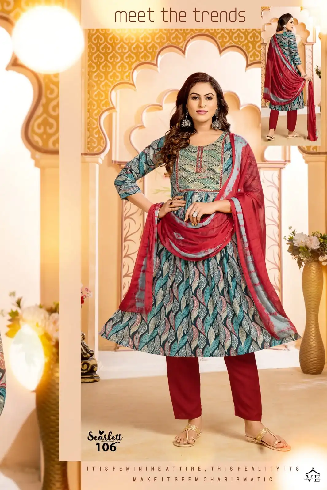 Hirwa Scarleltt Heavy Rayon Wholesale Readymade Suits Catalog — Wholesale Salwar Suits, MPA wholesale from Surat - Gallery Image 6