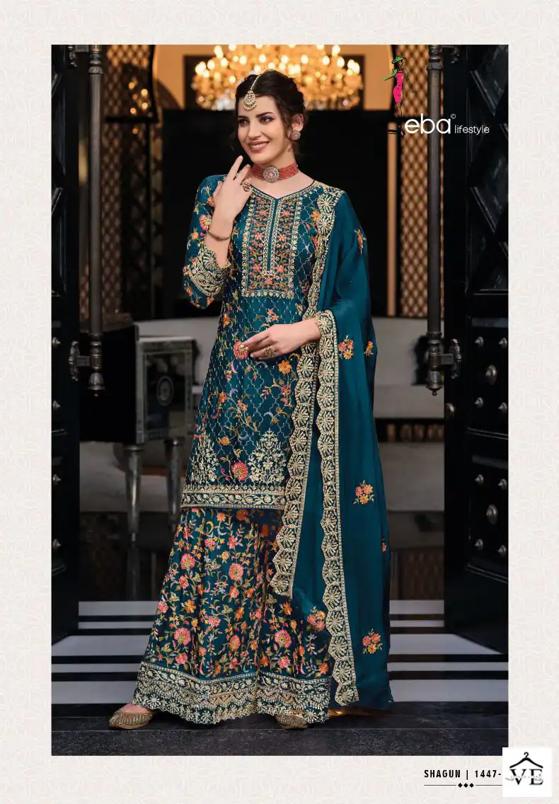 Eba Lifestyle Shagun Color Edition-6 Premium Silk Wholesale Readymade Suits Catalog — Wholesale Salwar Suits, Eba Lifestyle wholesale from Surat - Gallery Image 4
