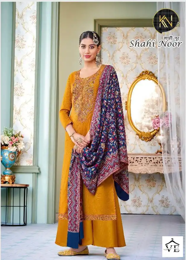 Alok Suits Kulnidhi Shahi Noor Pure Viscose Pashmina Wholesale Winter Wear Salwar Suit Catalog — Wholesale Salwar Suits, MPA wholesale from Surat - Gallery Image 6