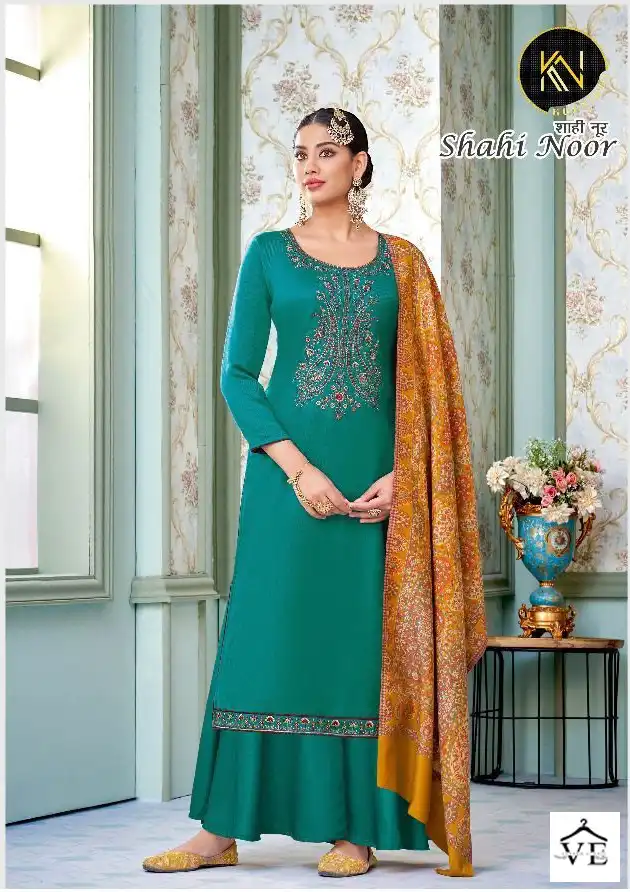 Alok Suits Kulnidhi Shahi Noor Pure Viscose Pashmina Wholesale Winter Wear Salwar Suit Catalog — Wholesale Salwar Suits, MPA wholesale from Surat - Gallery Image 3