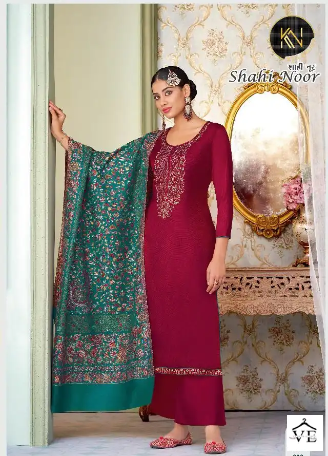 Alok Suits Kulnidhi Shahi Noor Pure Viscose Pashmina Wholesale Winter Wear Salwar Suit Catalog — Wholesale Salwar Suits, MPA wholesale from Surat - Gallery Image 5