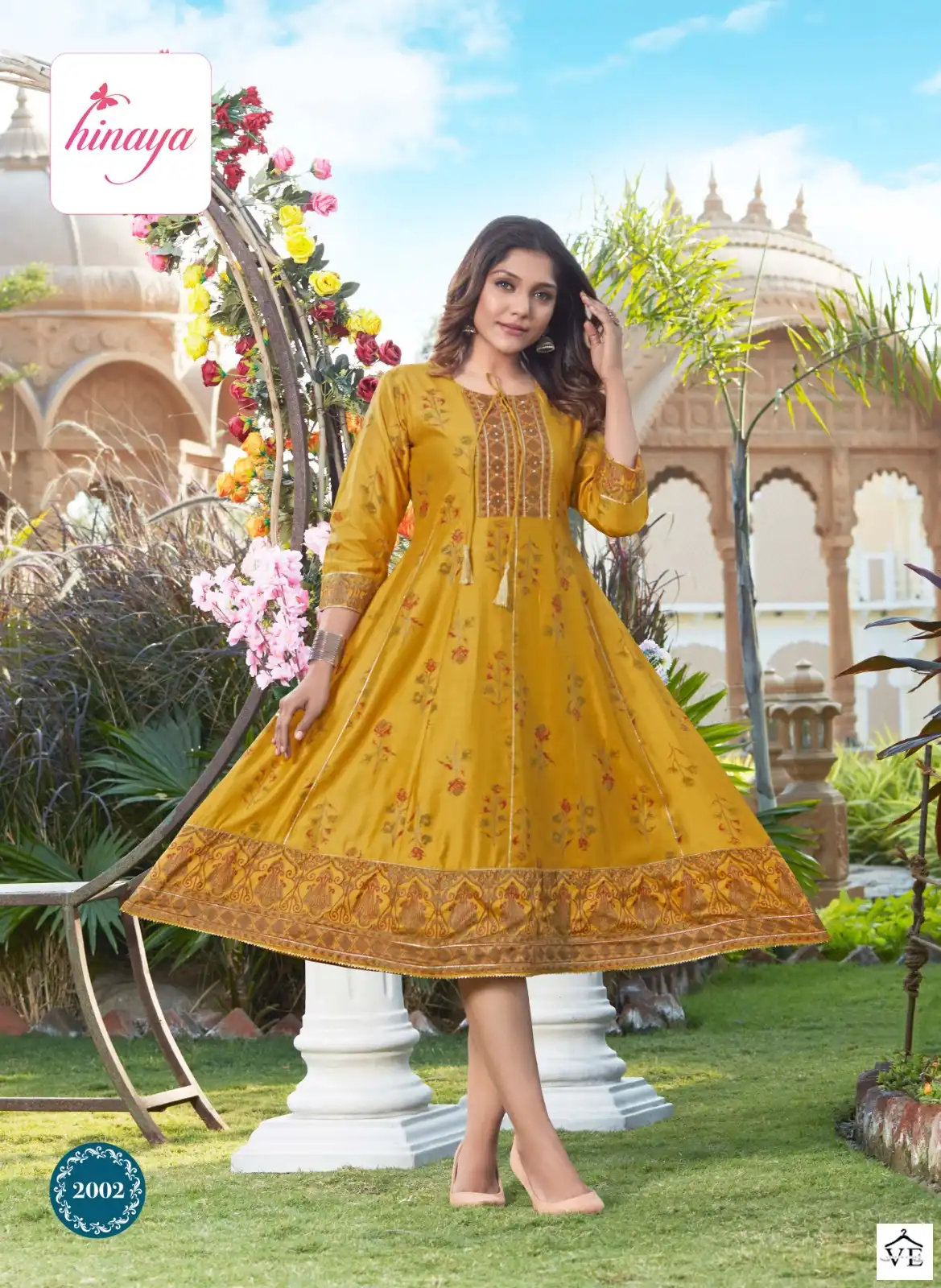 Hinaya Sia Vol-2 Silk Chanderi Wholesale Readymade Suits Catalog — Wholesale Kurtis, MPA wholesale from Surat - Gallery Image 4
