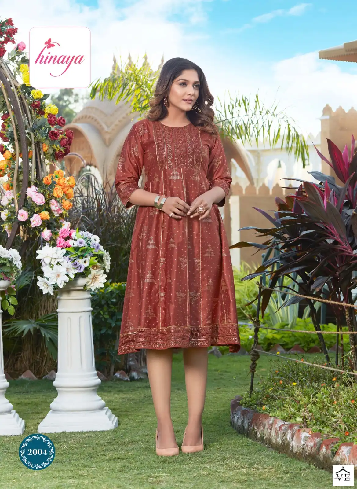 Hinaya Sia Vol-2 Silk Chanderi Wholesale Readymade Suits Catalog — Wholesale Kurtis, MPA wholesale from Surat - Gallery Image 6