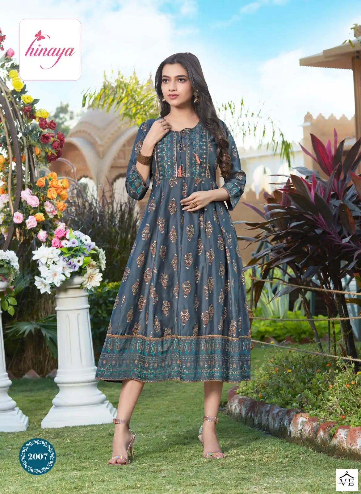 Hinaya Sia Vol-2 Silk Chanderi Wholesale Readymade Suits Catalog — Wholesale Kurtis, MPA wholesale from Surat - Gallery Image 3