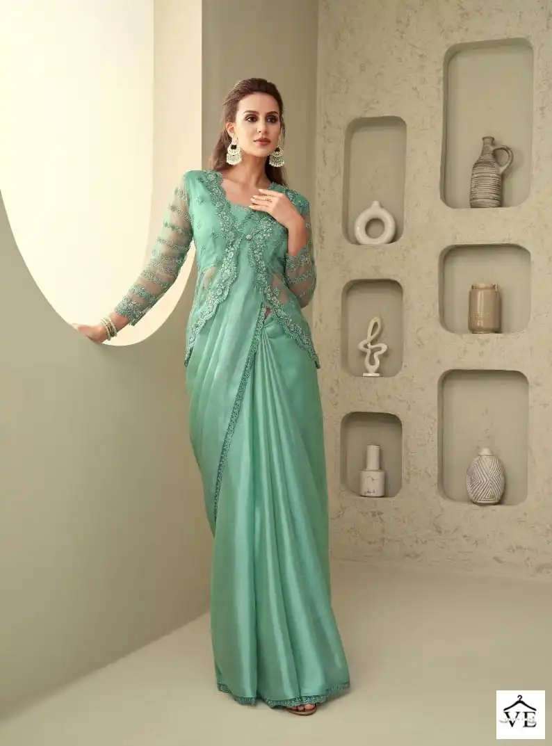 TFH Silver Screen Vol 18 Shimmer Silk Wholesale Designer Saree Catalog — Wholesale Sarees, MPA wholesale from Surat - Gallery Image 4