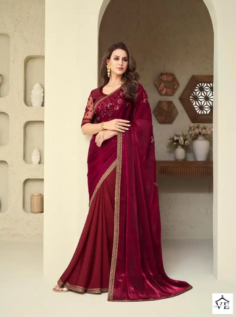 TFH Silver Screen Vol 18 Shimmer Silk Wholesale Designer Saree Catalog — Wholesale Sarees, MPA wholesale from Surat - Gallery Image 7