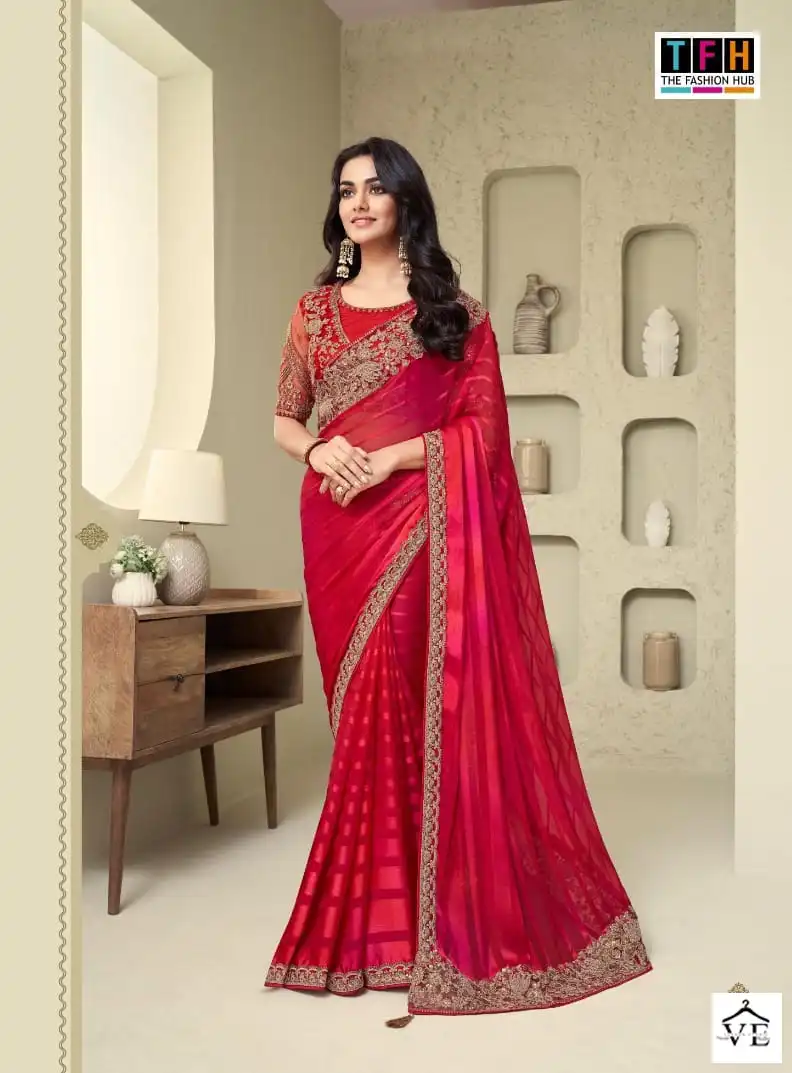 TFH Silver Screen Vol 18 Shimmer Silk Wholesale Designer Saree Catalog — Wholesale Sarees, MPA wholesale from Surat - Gallery Image 8