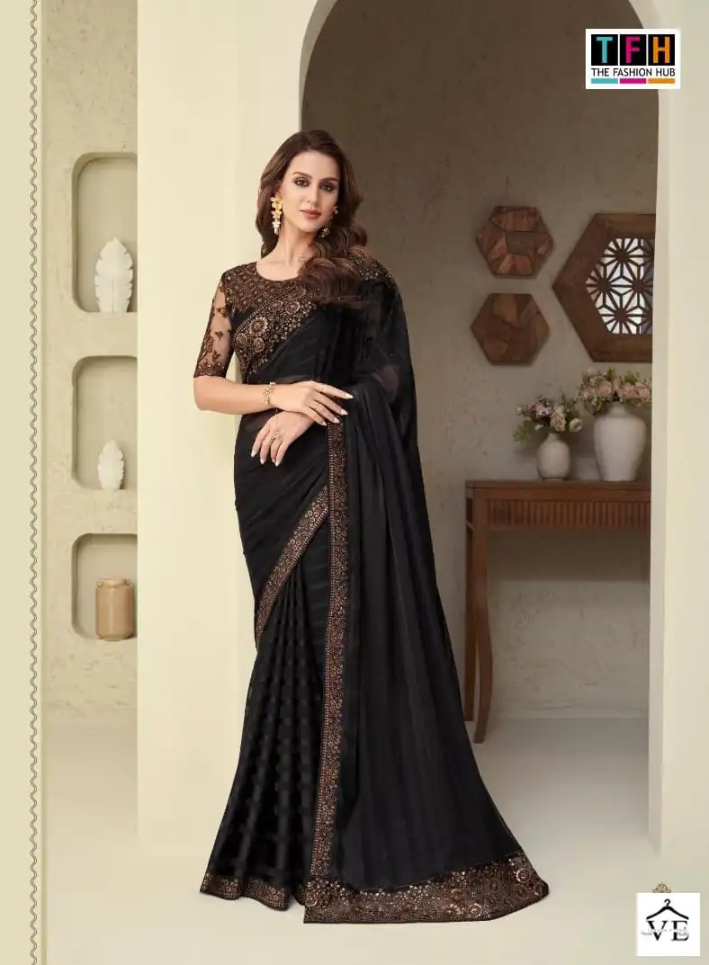 TFH Silver Screen Vol 18 Shimmer Silk Wholesale Designer Saree Catalog — Wholesale Sarees, MPA wholesale from Surat - Gallery Image 12