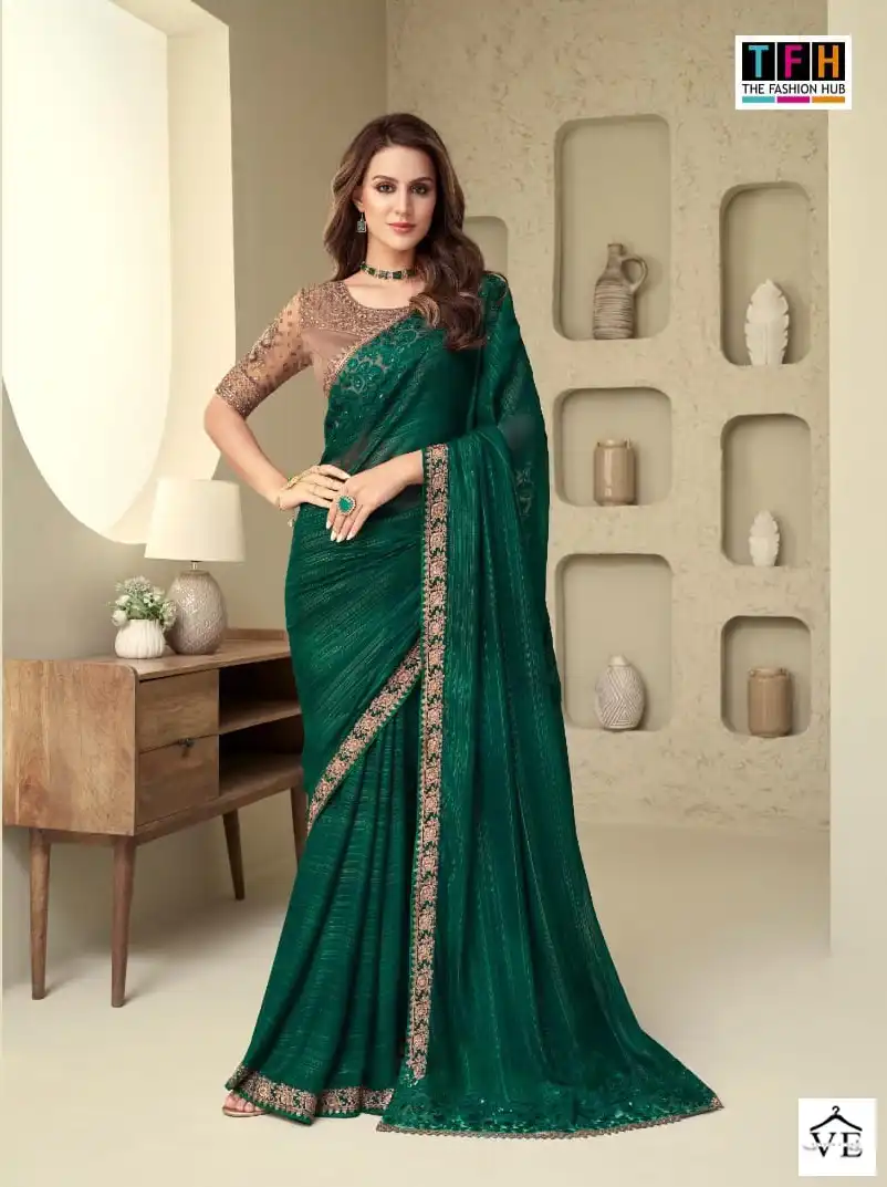 TFH Silver Screen Vol 18 Shimmer Silk Wholesale Designer Saree Catalog — Wholesale Sarees, MPA wholesale from Surat - Gallery Image 16