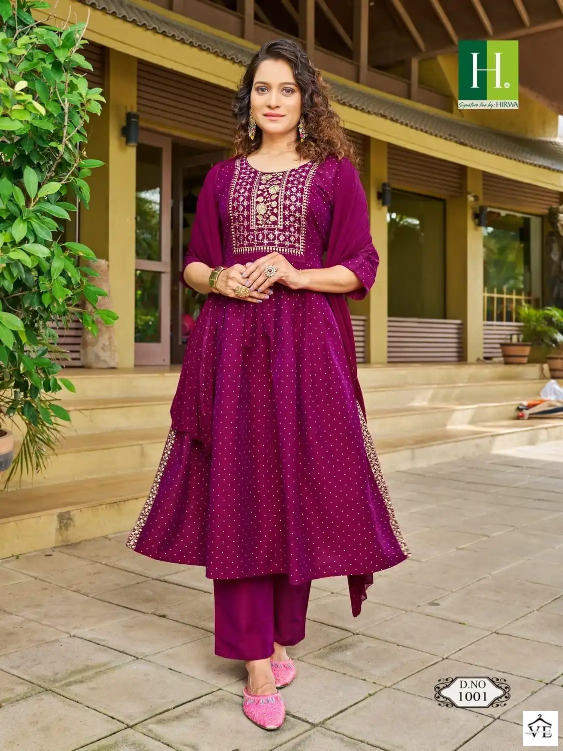 Hirwa Sindoor Long Slub Silk Wholesale Readymade Salwar Suit Catalog — Wholesale Salwar Suits, MPA wholesale from Surat - Gallery Image 4