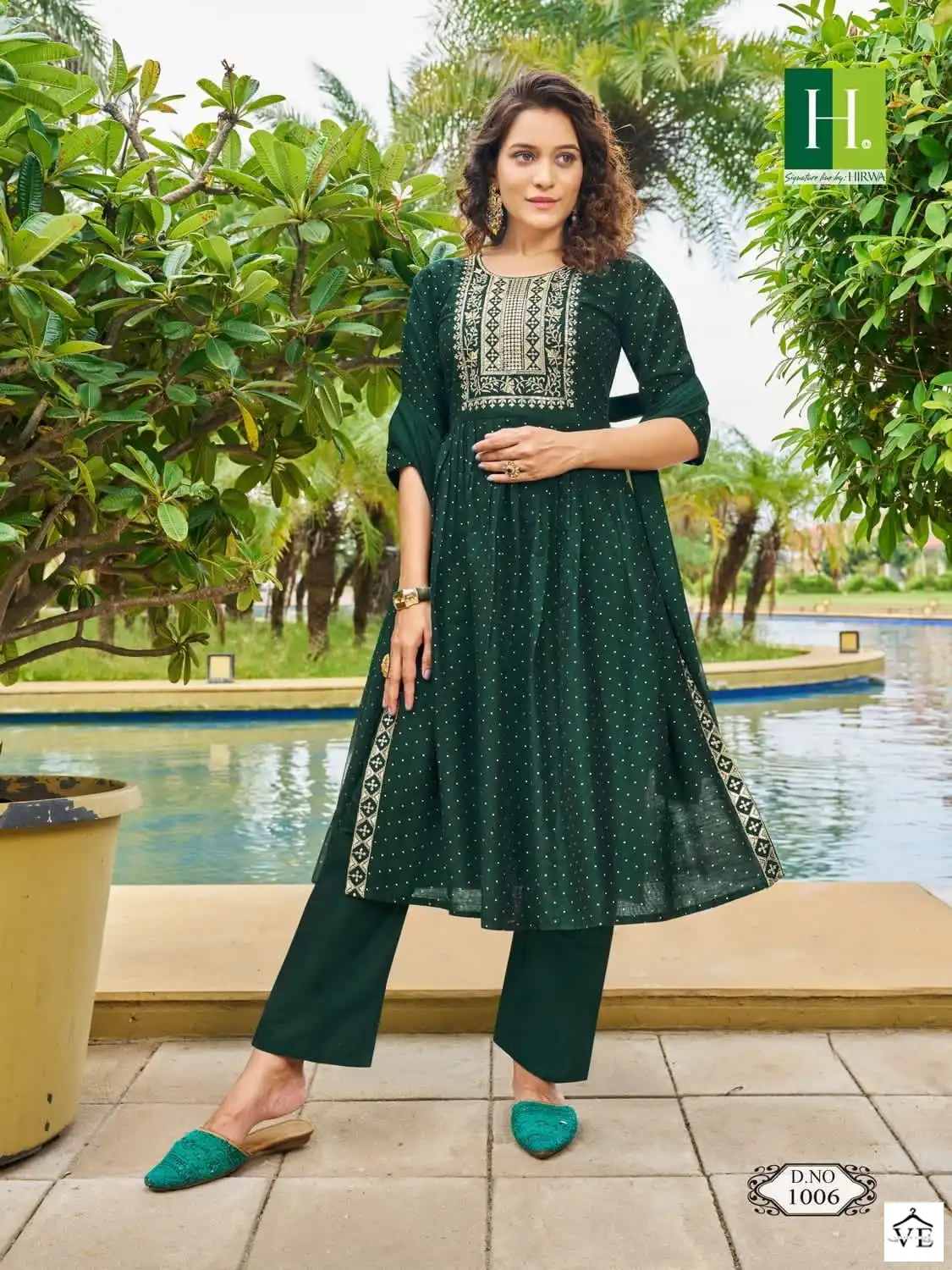 Hirwa Sindoor Long Slub Silk Wholesale Readymade Salwar Suit Catalog — Wholesale Salwar Suits, MPA wholesale from Surat - Gallery Image 5