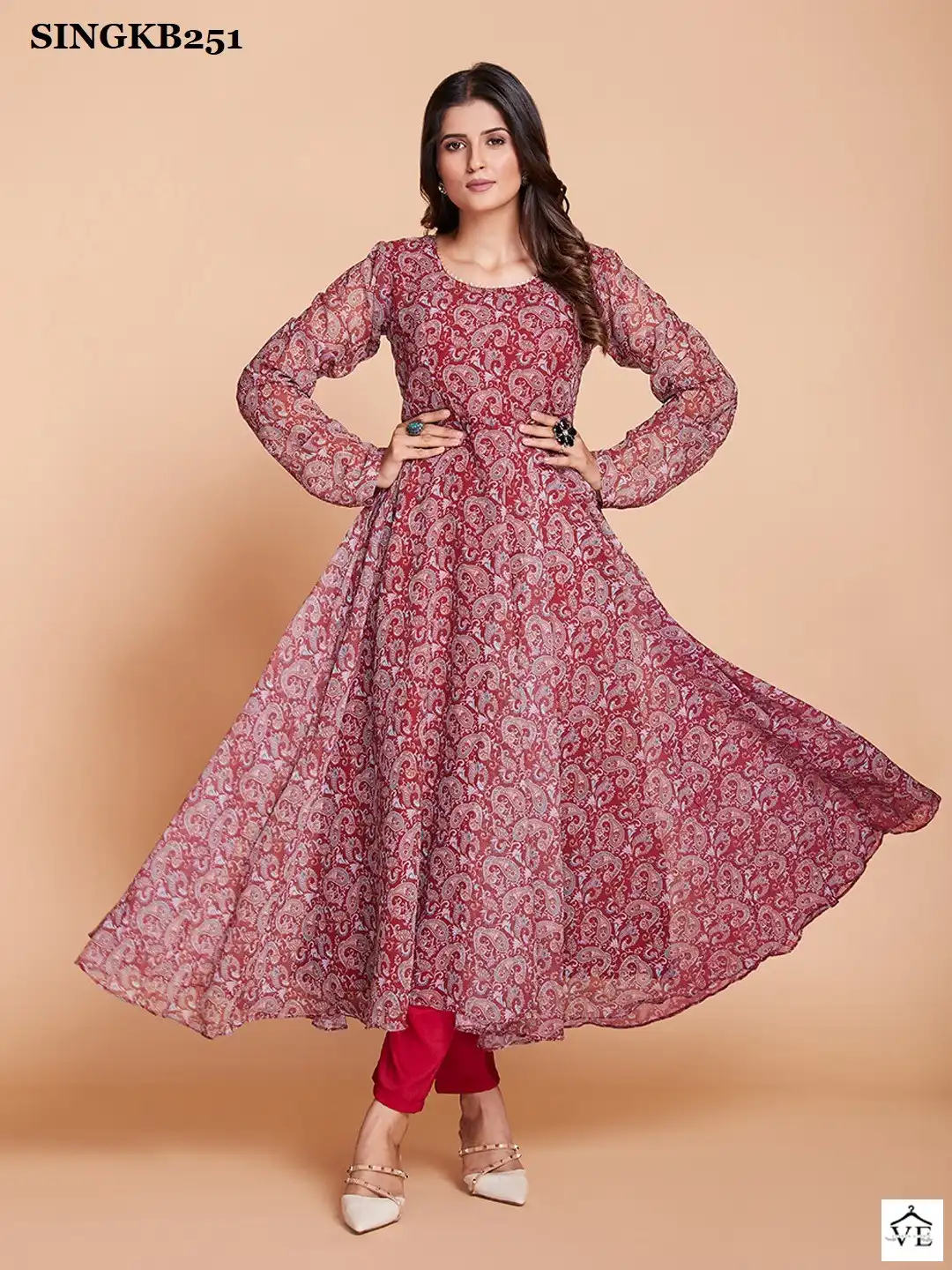 Arya Designs Singkb251 Faux Georgette Wholesale Readymade Salwar Suit Catalog — Wholesale Salwar Suits, MPA wholesale from Surat - Gallery Image 2