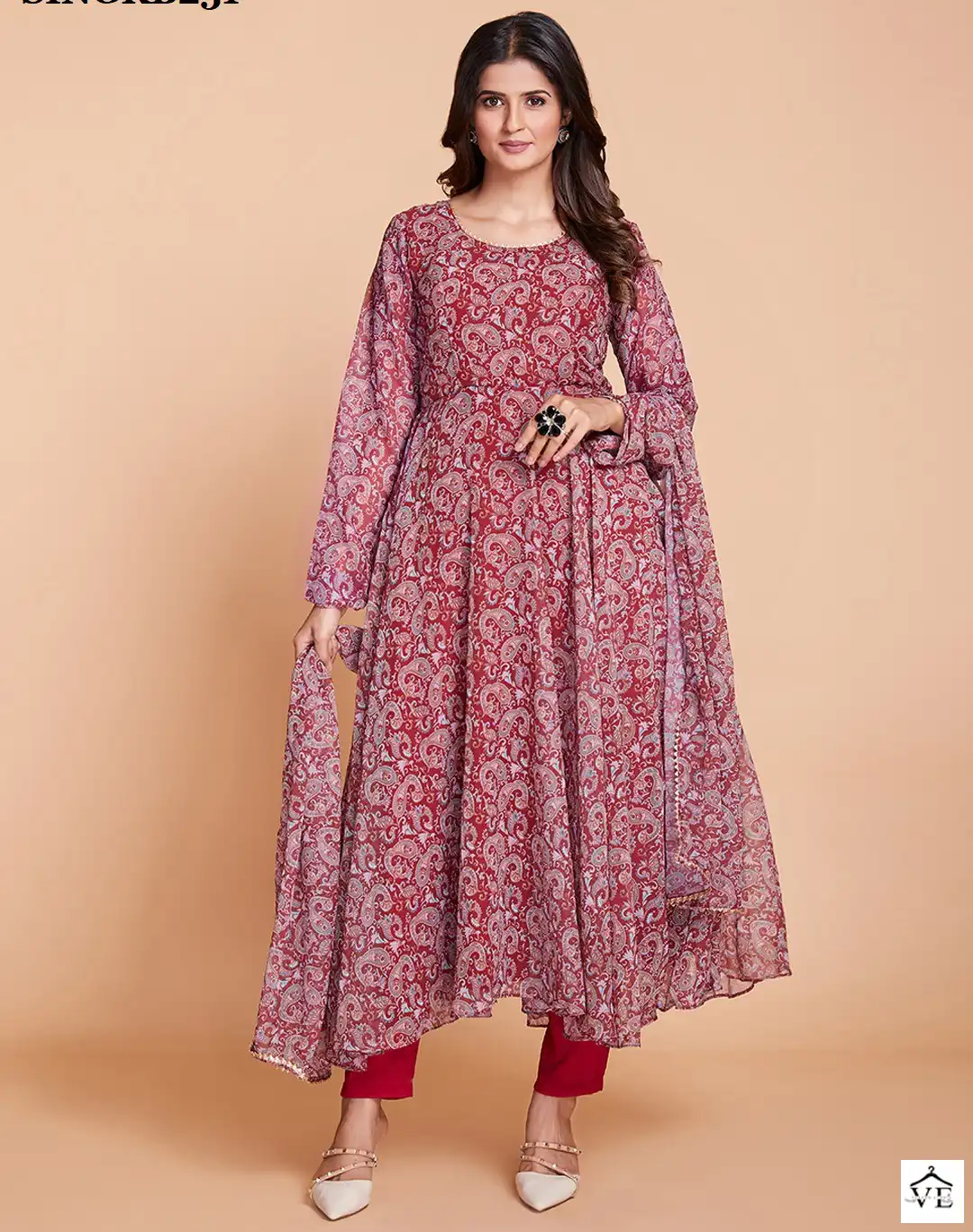 Arya Designs Singkb251 Faux Georgette Wholesale Readymade Salwar Suit Catalog — Wholesale Salwar Suits, MPA wholesale from Surat — view 1