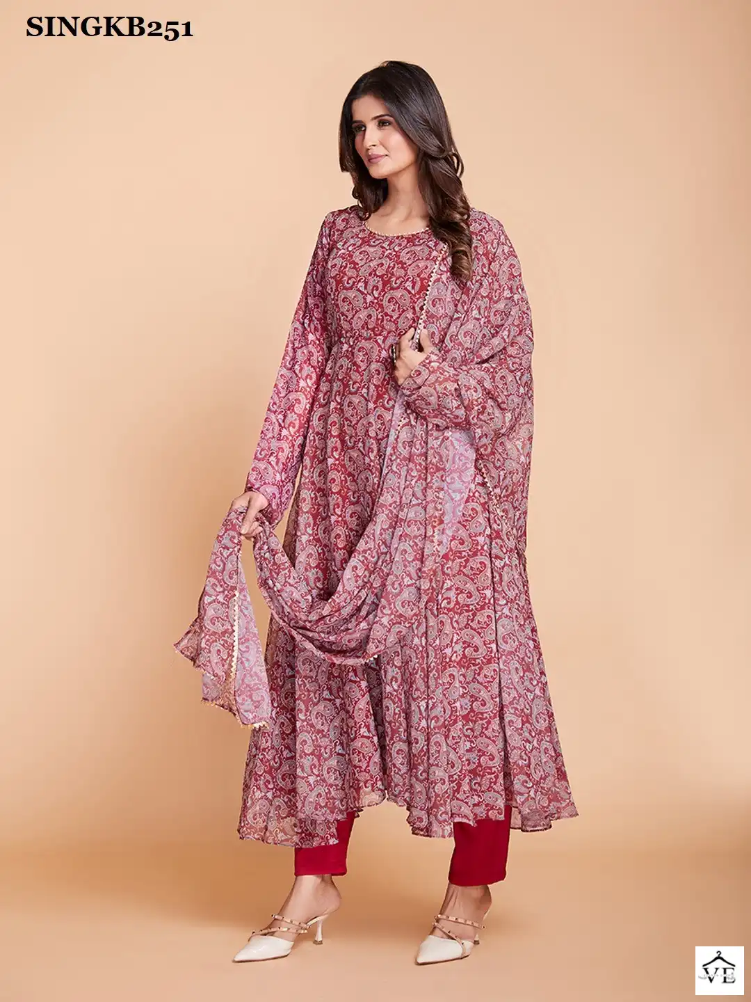 Arya Designs Singkb251 Faux Georgette Wholesale Readymade Salwar Suit Catalog — Wholesale Salwar Suits, MPA wholesale from Surat - Gallery Image 4