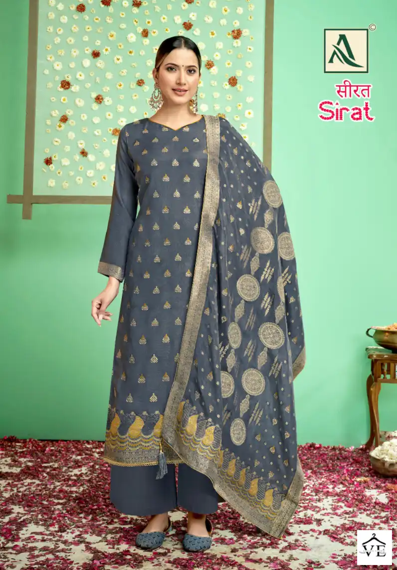 Alok Suits Sirat Edition Vol 2 Pure Viscose Jacquard Wholesale Salwar Suit Catalog — Wholesale Salwar Suits, MPA wholesale from Surat - Gallery Image 3