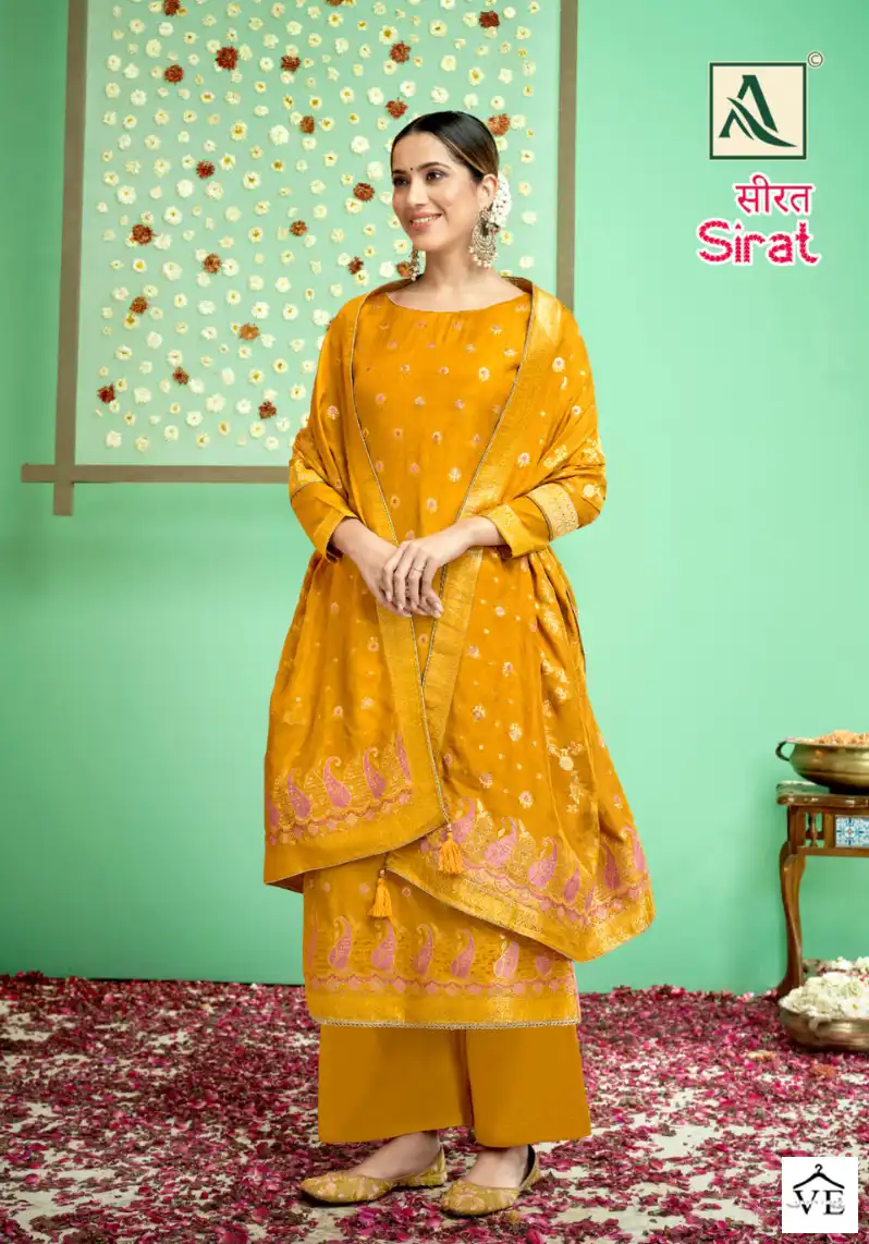 Alok Suits Sirat Edition Vol 2 Pure Viscose Jacquard Wholesale Salwar Suit Catalog — Wholesale Salwar Suits, MPA wholesale from Surat - Gallery Image 4