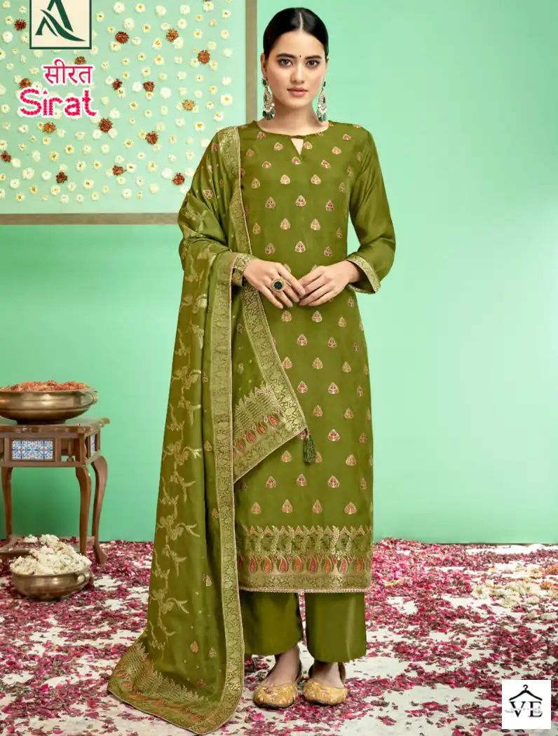 Alok Suits Sirat Edition Vol 2 Pure Viscose Jacquard Wholesale Salwar Suit Catalog — Wholesale Salwar Suits, MPA wholesale from Surat — view 1