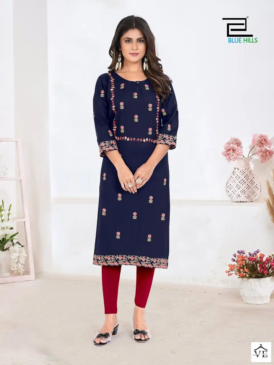 Blue Hills Sita Raman Rayon 14 Kg Wholesale Kurtis Catalog — Wholesale Kurtis, MPA wholesale from Surat - Gallery Image 2