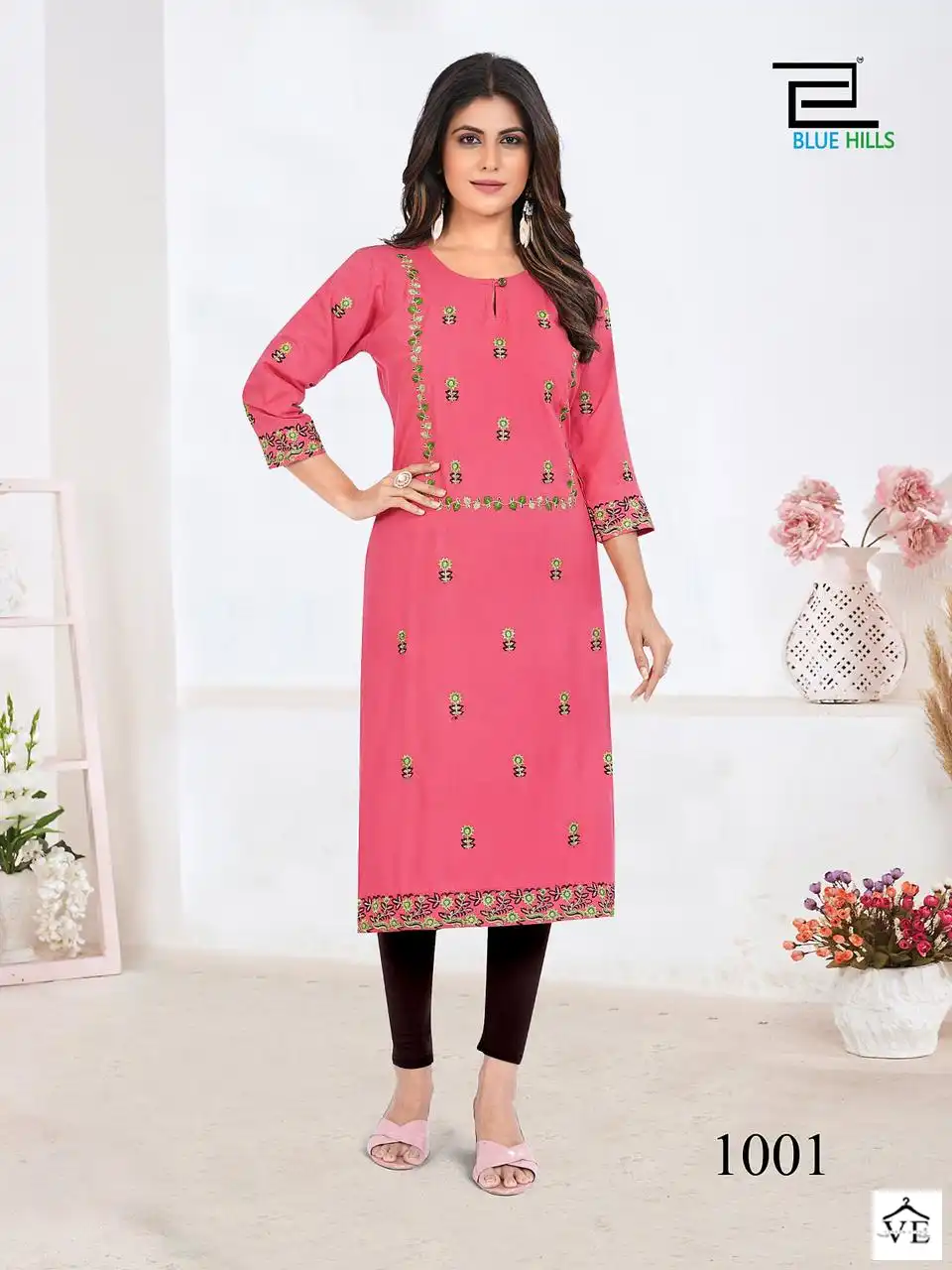 Blue Hills Sita Raman Rayon 14 Kg Wholesale Kurtis Catalog — Wholesale Kurtis, MPA wholesale from Surat - Gallery Image 3
