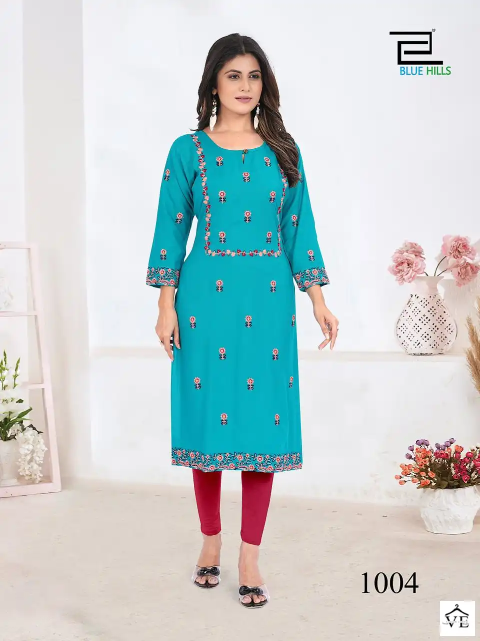 Blue Hills Sita Raman Rayon 14 Kg Wholesale Kurtis Catalog — Wholesale Kurtis, MPA wholesale from Surat - Gallery Image 6