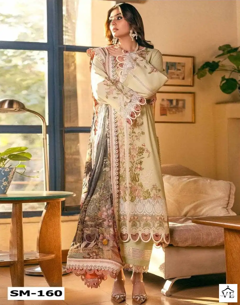 Sana Maryam SM-160 Cotton Wholesale Pakistani Suit — Wholesale Salwar Suits, MPA wholesale from Surat — view 1